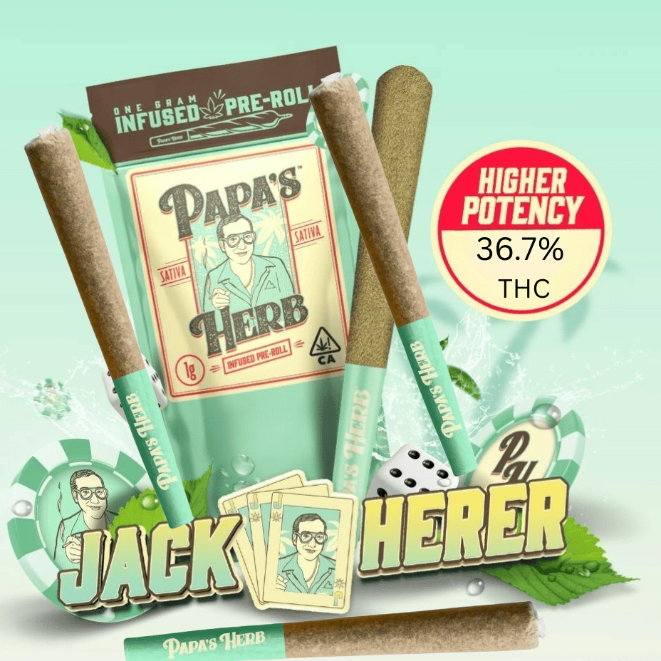Papa's Herb Jack Herer Infused Sativa Pre-roll-5x0.5g Brandon Vape SuperStore and Cannabis Manitoba Canada