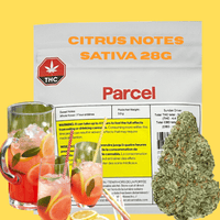 Parcel Citrus Notes Sativa Flower - 28g Brandon Vape SuperStore and Cannabis Manitoba Canada