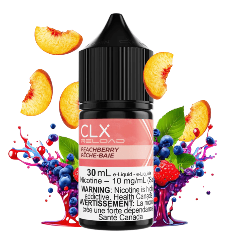 Peach Berry Salt by CLX Reload E-Liquid 30ml / 10mg Brandon Vape SuperStore and Cannabis Manitoba Canada