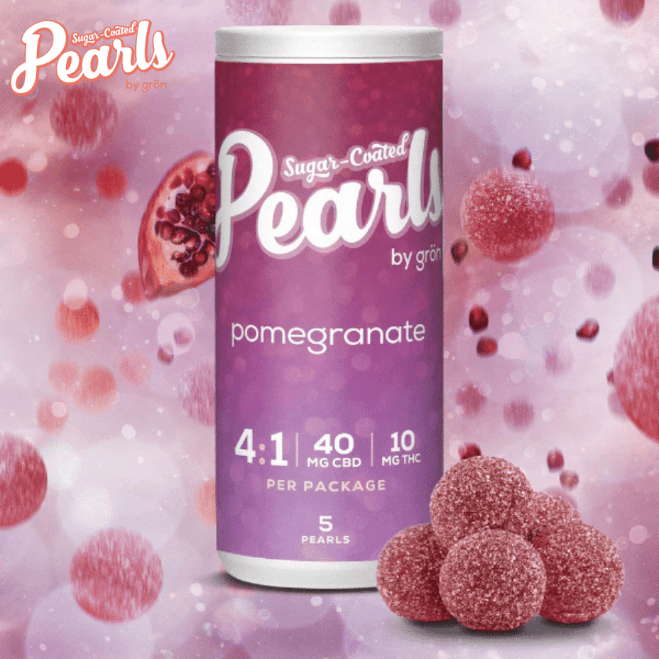 Pearl Pomegranate 4:1 CBD-THC Gummies Brandon Vape SuperStore and Cannabis Manitoba Canada