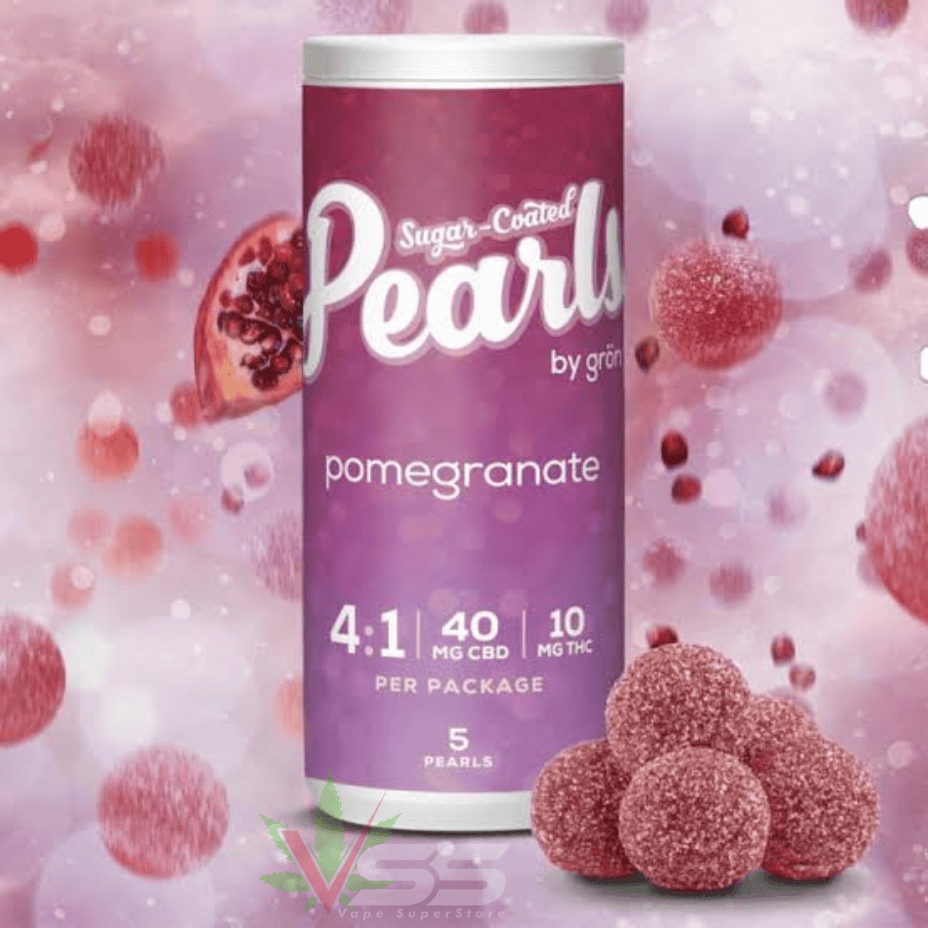 Pearl Pomegranate 4:1 CBD-THC Gummies Brandon Vape SuperStore and Cannabis Manitoba Canada