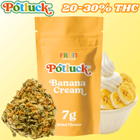 Potluck Banana Cream Hybrid Flower - 7g Brandon Vape SuperStore and Cannabis Manitoba Canada