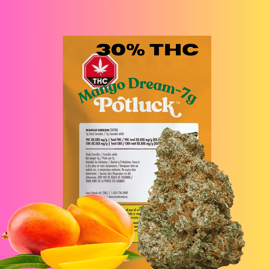 Potluck Mango Dream Sativa Flower-7G Brandon Vape SuperStore and Cannabis Manitoba Canada