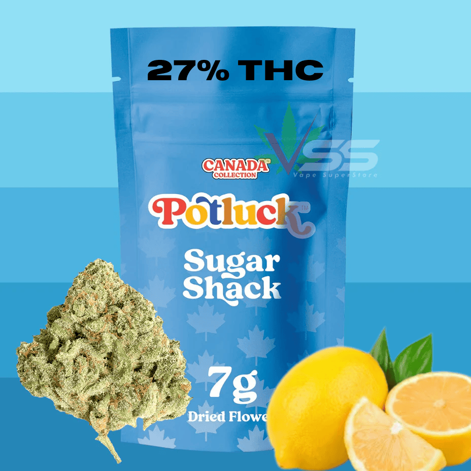 Potluck Sugar Shack Indica Flower-7G Brandon Vape SuperStore and Cannabis Manitoba Canada