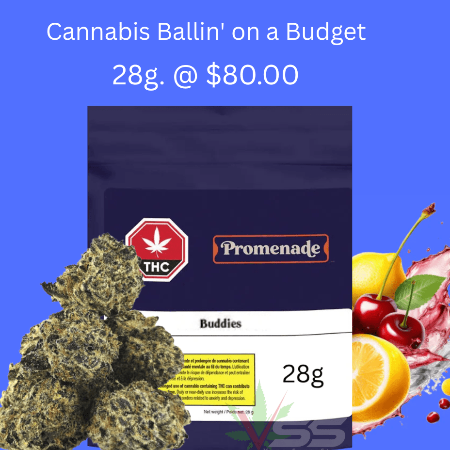 Promenade Buddies Hybrid Flower-28g Brandon Vape SuperStore and Cannabis Manitoba Canada