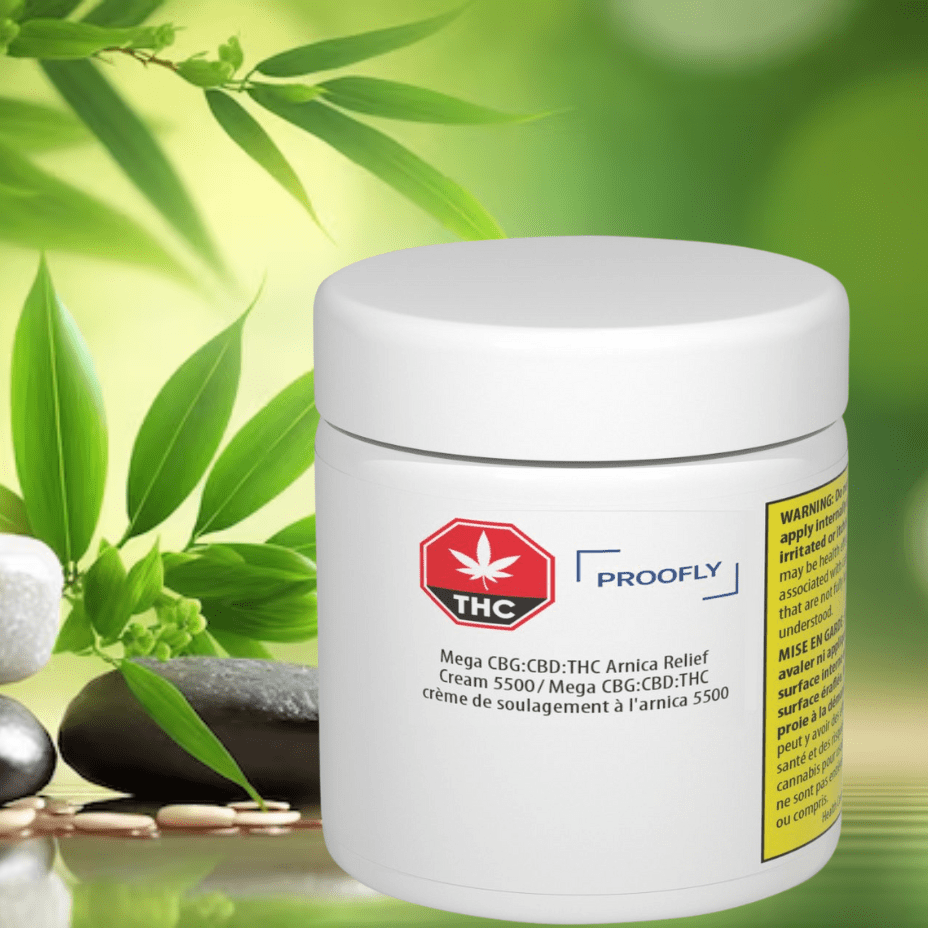 PROOFLY Extra Strength CBD/CBG/THCarnica Relief Cream 100g Brandon Vape SuperStore and Cannabis Manitoba Canada
