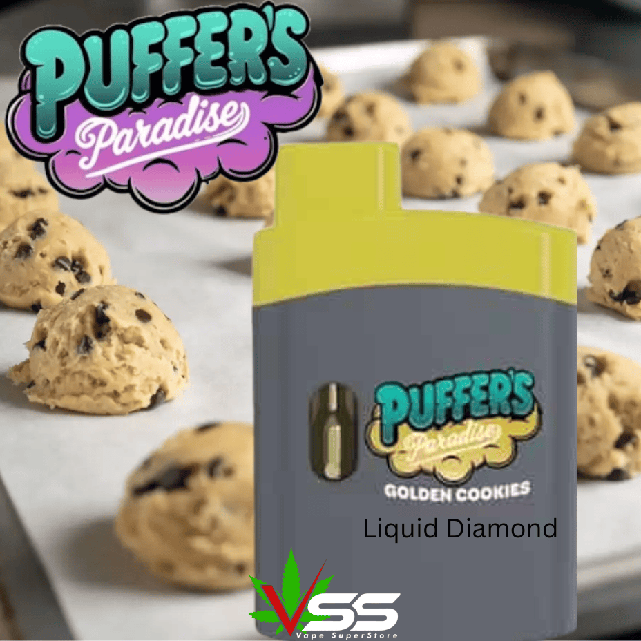 Puffer's Paradise Golden Cookies Liquid Diamond Disposable Vape-1g Brandon Vape SuperStore and Cannabis Manitoba Canada