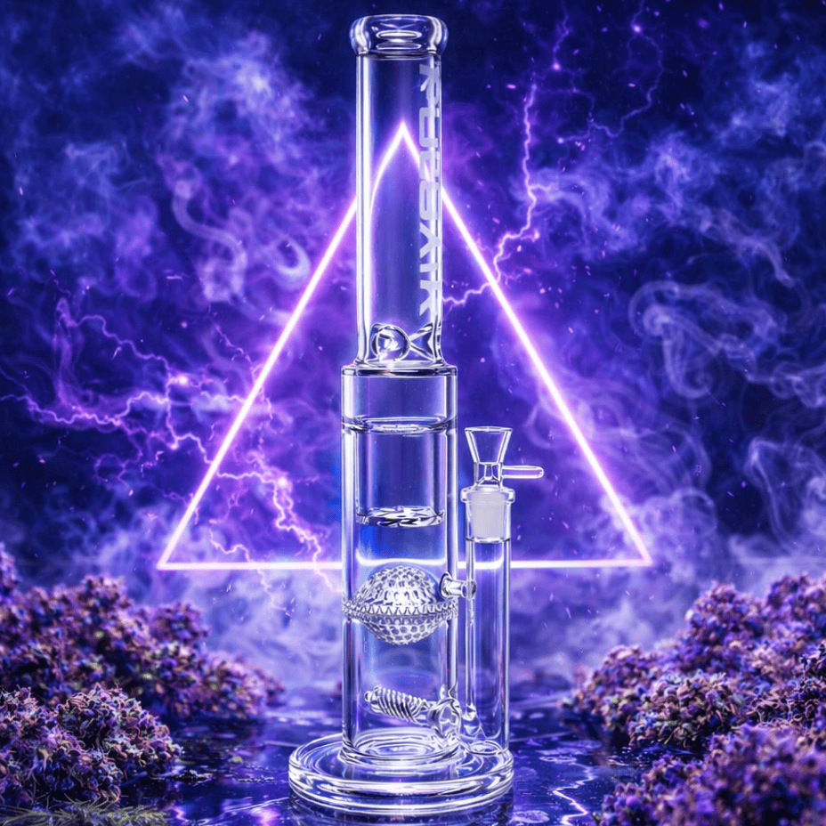Pulsar Glass Honeycomb Perc Triple Treat Straight Tube 17" Straight Brandon Vape SuperStore and Cannabis Manitoba Canada