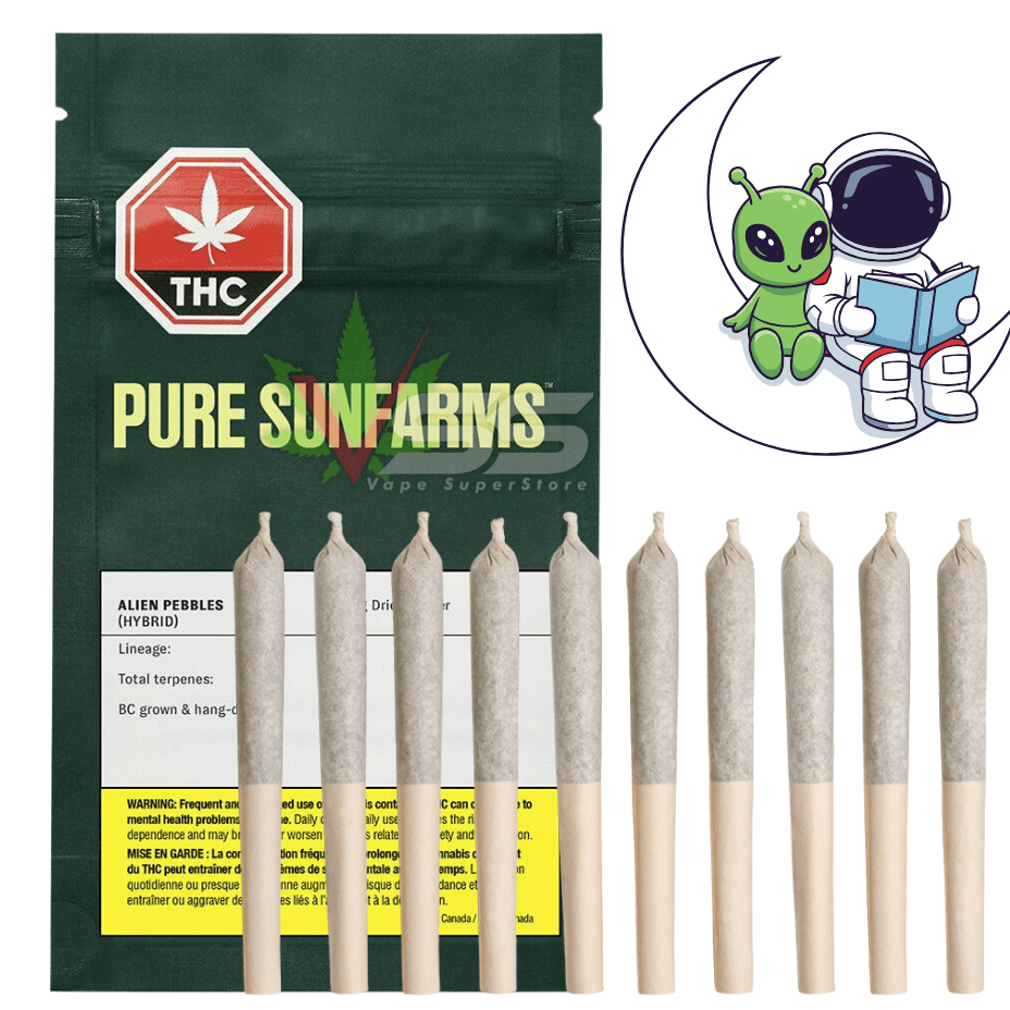 Pure Sunfarms Alien Pebbles Pre-rolls 10x0.35g Brandon Vape SuperStore and Cannabis Manitoba Canada