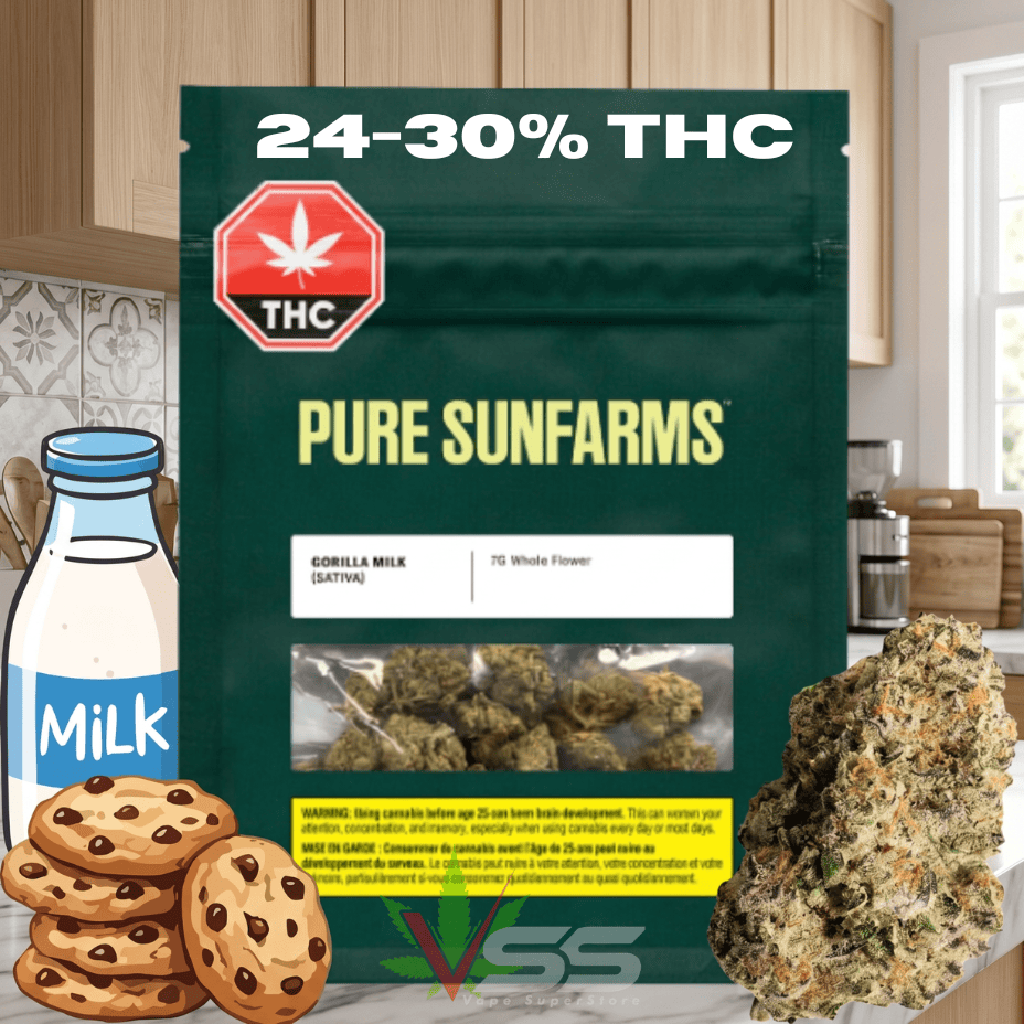Pure Sunfarms Gorilla Milk Sativa Flower - 7g Brandon Vape SuperStore and Cannabis Manitoba Canada