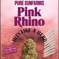 Pure SunFarms Pink Rhino Indica Pre-Rolls-10x0.35g Brandon Vape SuperStore and Cannabis Manitoba Canada