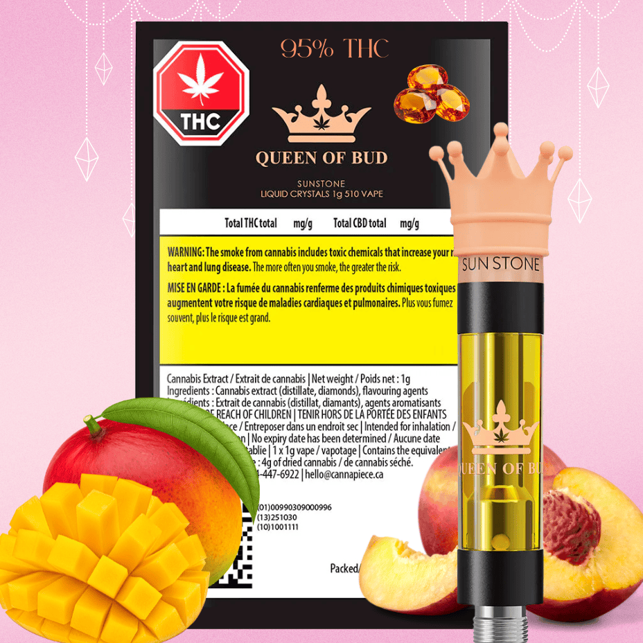 Queen of Bud Sunstone Liquid Diamonds Cart-1g Brandon Vape SuperStore and Cannabis Manitoba Canada