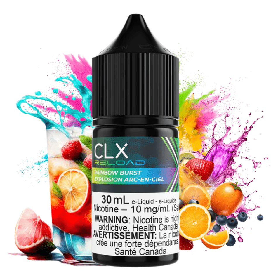 Rainbow Burst Salt by CLX Reload E-Liquid 30ml / 10mg Brandon Vape SuperStore and Cannabis Manitoba Canada