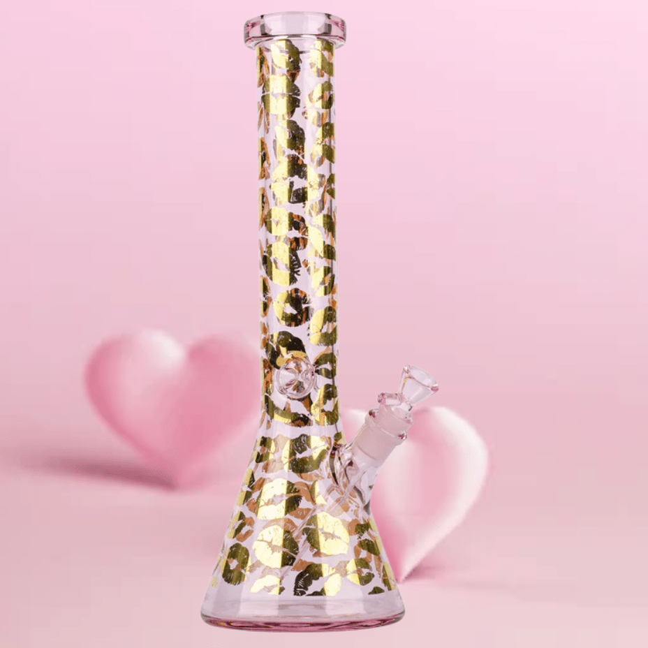 Red Eye Pink Lips 7mm Beaker-15" 7mm Brandon Vape SuperStore and Cannabis Manitoba Canada