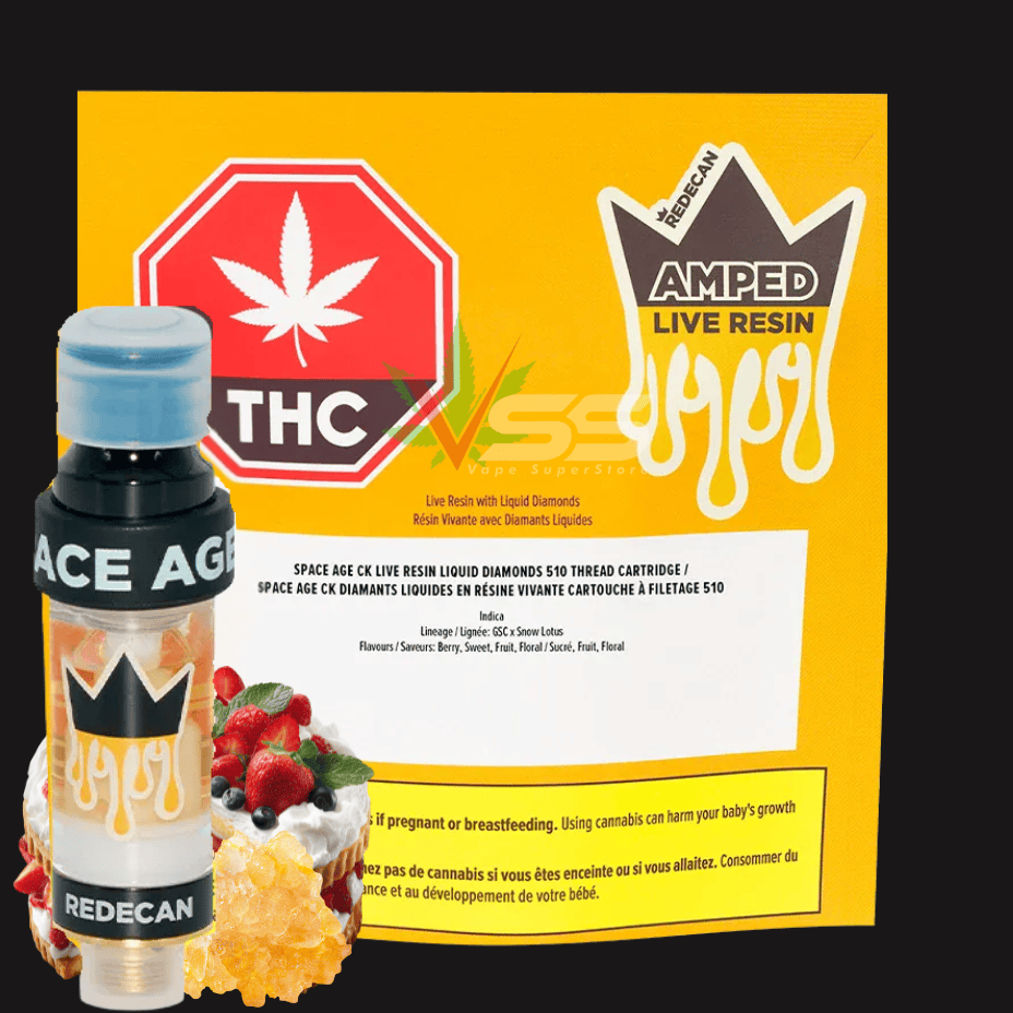 Redecan - Amped Live Resin Space Age Cake 510 Cartridge - 1g Brandon Vape SuperStore and Cannabis Manitoba Canada
