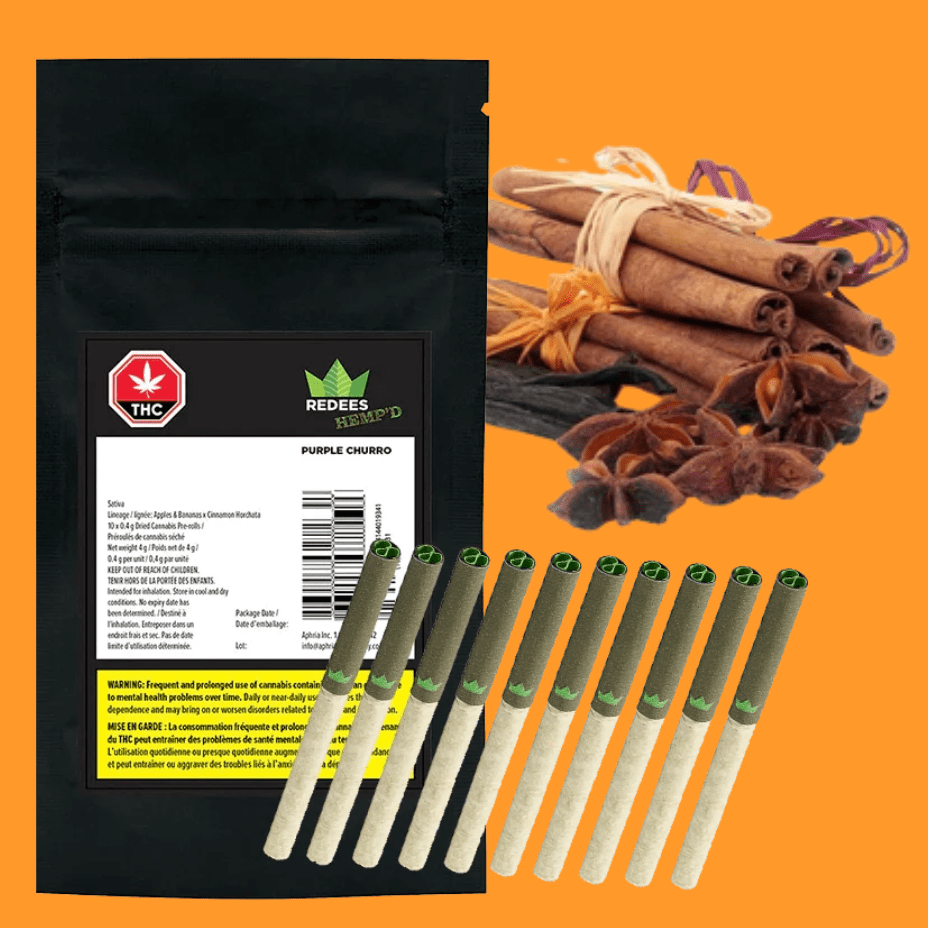 Redecan Redees Purple Churro Sativa Pre-rolls -10x0.4g Brandon Vape SuperStore and Cannabis Manitoba Canada