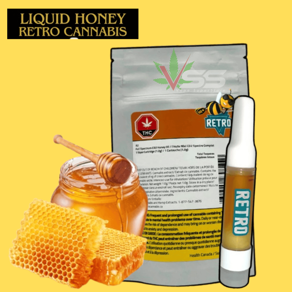 Retro Liquid Honey Diamonds FSE Cartridge-1g Brandon Vape SuperStore and Cannabis Manitoba Canada