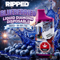 Ripped Blueberried Liquid Diamond Indica AIO Disposable Vape - 0.95g Brandon Vape SuperStore and Cannabis Manitoba Canada
