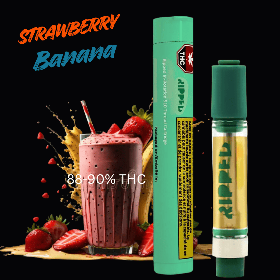 Ripped Strawberry Banana Hybrid Cartridge-0.95g Brandon Vape SuperStore and Cannabis Manitoba Canada