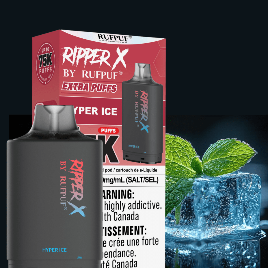 RufPuf Ripper X 75k Turbo Pod-Hyper Ice in Manitoba – Brandon Vape ...