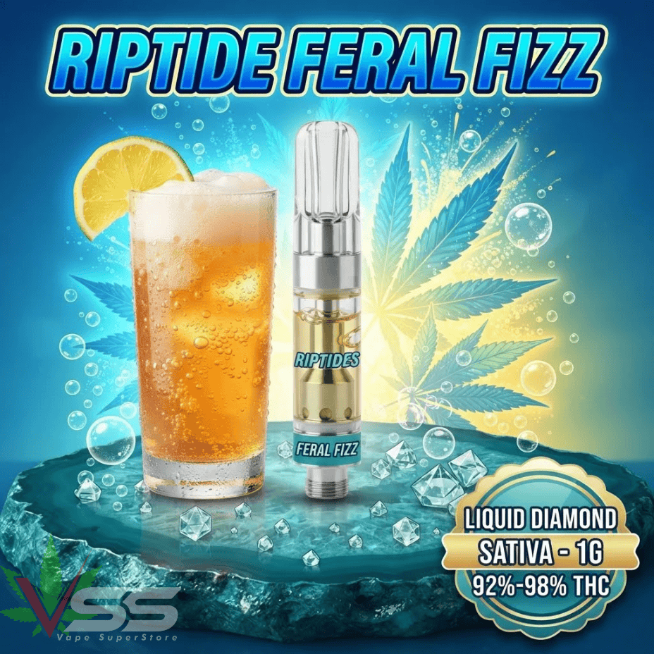 Riptide Feral Fizz Sativa Liquid Diamond Cart-1g Brandon Vape SuperStore and Cannabis Manitoba Canada