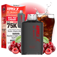 RufPuf Ripper X 75k Turbo Pod - Doc Pep Cherry 20mg / 75000 Puffs Brandon Vape SuperStore and Cannabis Manitoba Canada