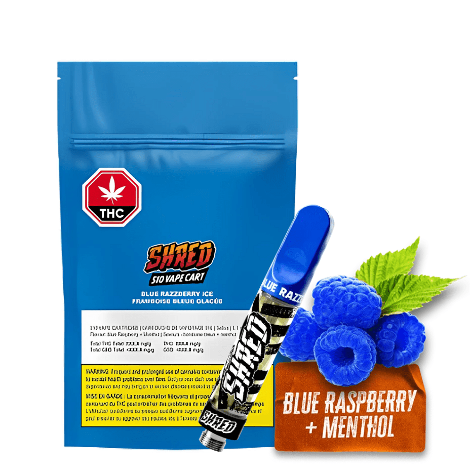 Shred Blue Razzberry Ice Hybrid Cartridge - 1.1g 1.1g Brandon Vape SuperStore and Cannabis Manitoba Canada