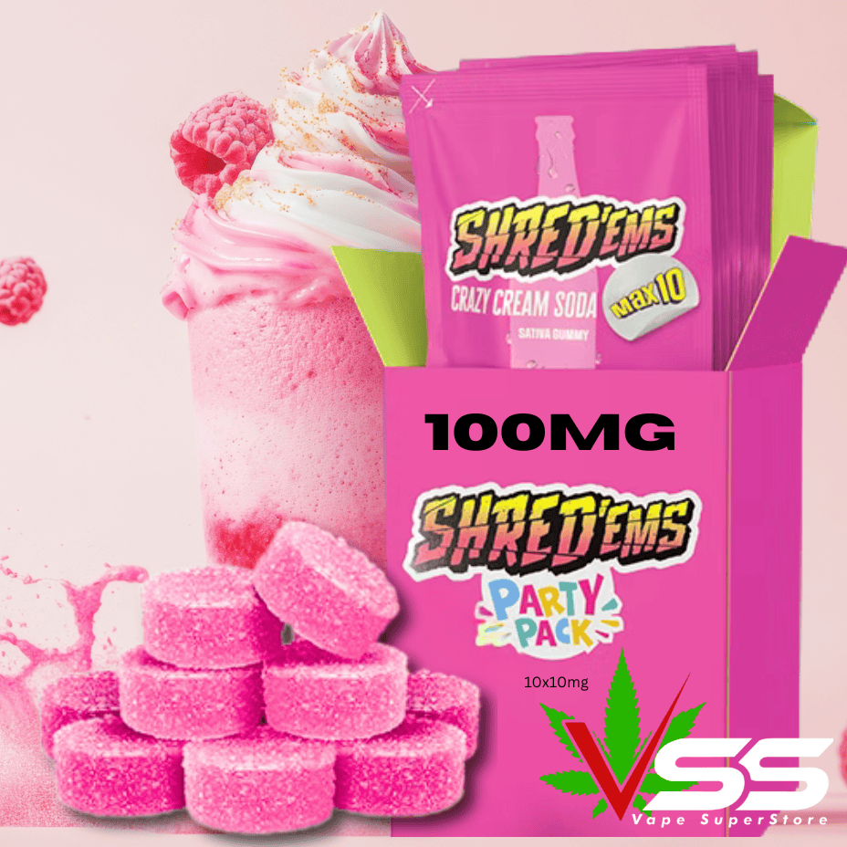 Shred'ems MAX10 - Crazy Cream Soda Party Pack Gummies 10x10mg Brandon Vape SuperStore and Cannabis Manitoba Canada