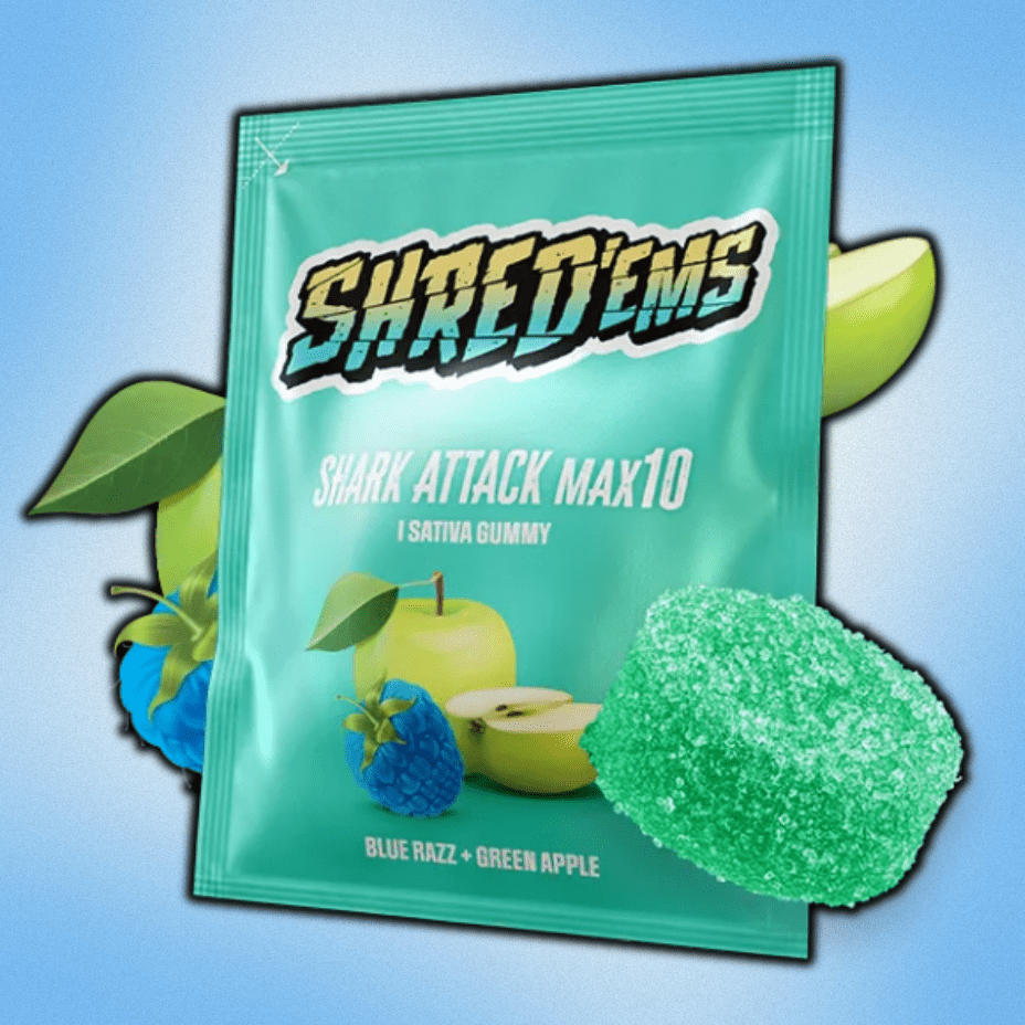 Shred'ems MAX10 Shark Attack Gummy - 1x10mg 1x10mg Brandon Vape SuperStore and Cannabis Manitoba Canada