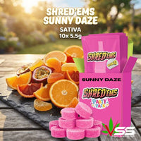 Shred'ems Sunny Daze Party Pack Sativa Gummies 10x5.5g Brandon Vape SuperStore and Cannabis Manitoba Canada