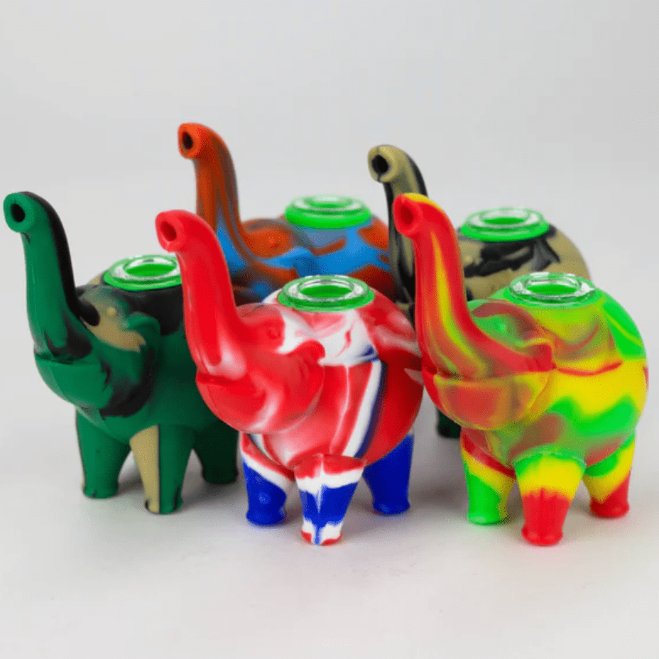 Silicone Elephant Hand Pipe 4.5" Brandon Vape SuperStore and Cannabis Manitoba Canada