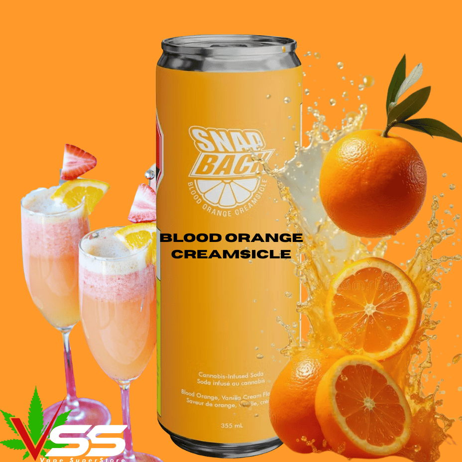 Snap Back Blood Orange Creamsicle THC Infused Beverage-355ml Brandon Vape SuperStore and Cannabis Manitoba Canada
