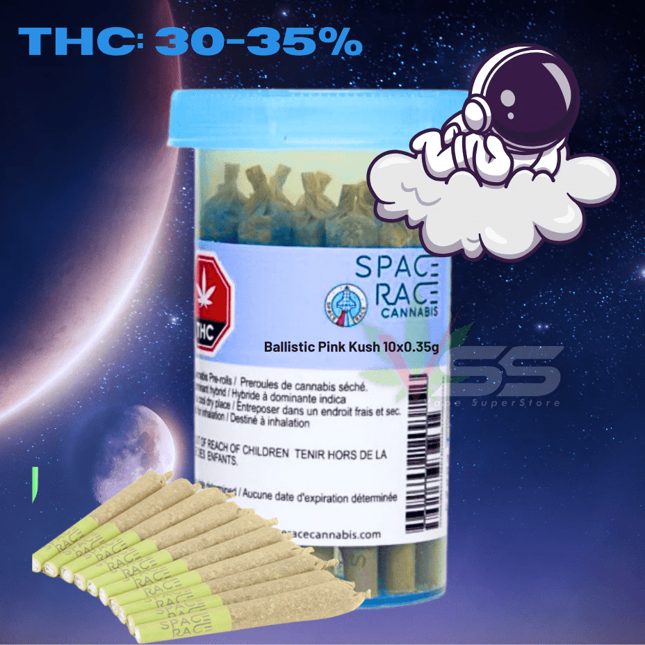 Space Race Ballistics Indica Pre-Rolls - 10x0.35g Brandon Vape SuperStore and Cannabis Manitoba Canada