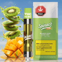 Spinach Feelz Mango Kiwi Haze CBC Sativa 510 Cartridge - 1.2g Brandon Vape SuperStore and Cannabis Manitoba Canada