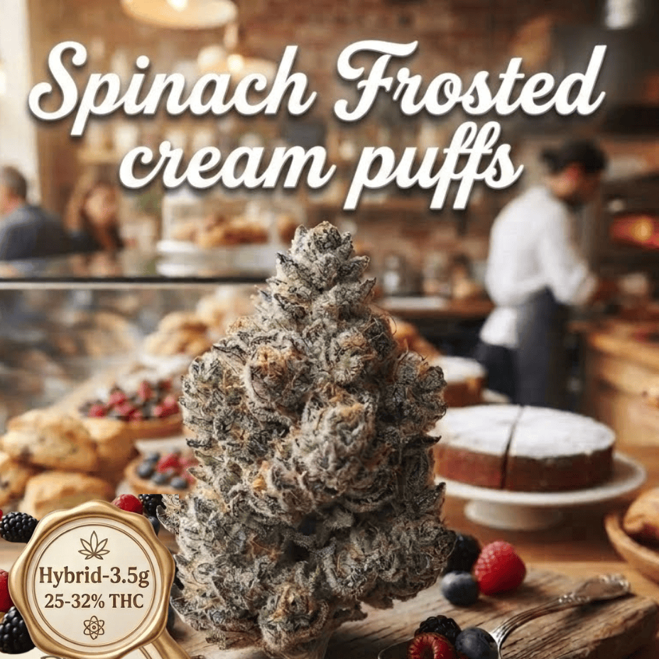 Spinach Frosted Cream Puffs Hybrid Flower - 3.5g Brandon Vape SuperStore and Cannabis Manitoba Canada