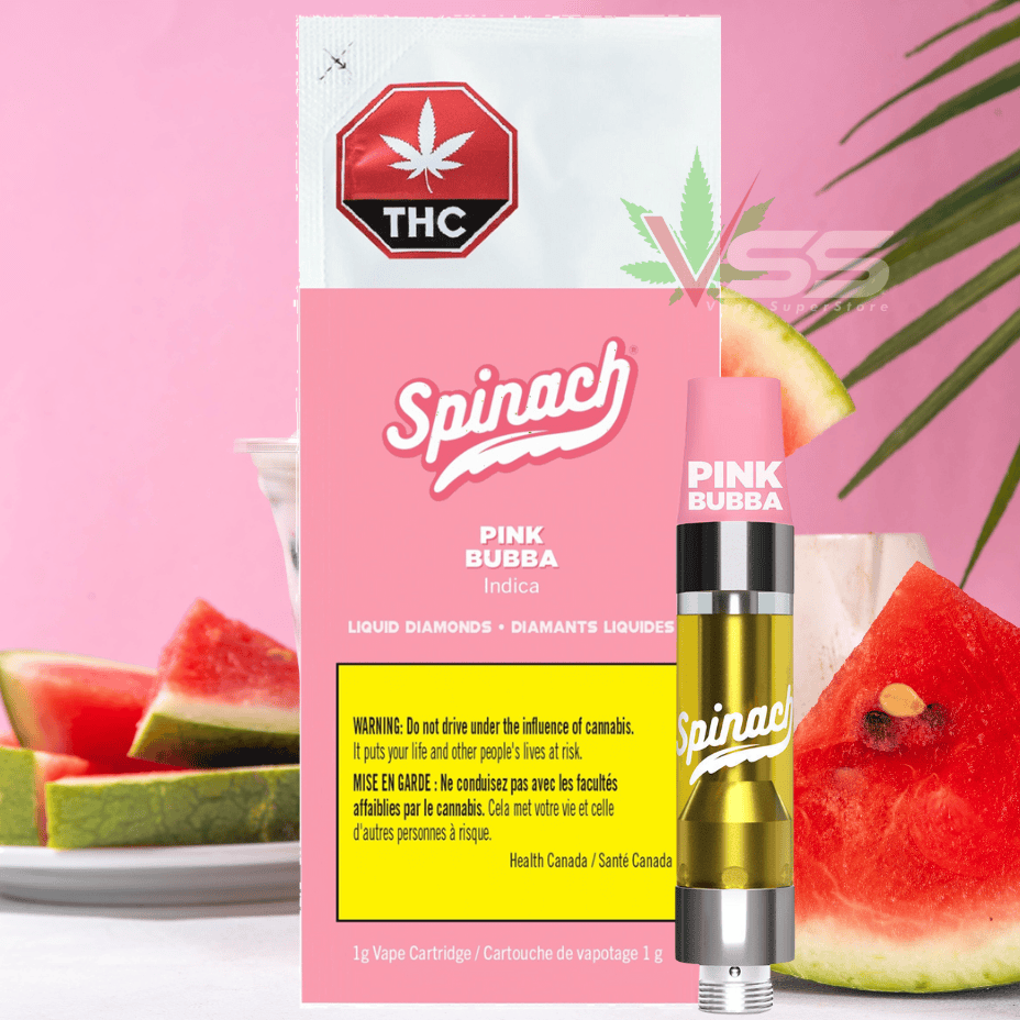 Spinach Pink Bubba Liquid Diamonds Vape Cartridge - 1g Brandon Vape SuperStore and Cannabis Manitoba Canada