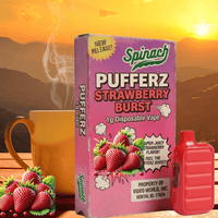 Spinach Pufferz Strawberry Burst Liquid Diamond Sativa Disposable-1g Brandon Vape SuperStore and Cannabis Manitoba Canada