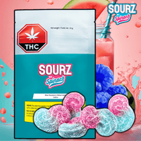 Spinach Sourz Blue Raspberry Watermelon THC Gummies-5x2mg 5x0.5g Brandon Vape SuperStore and Cannabis Manitoba Canada