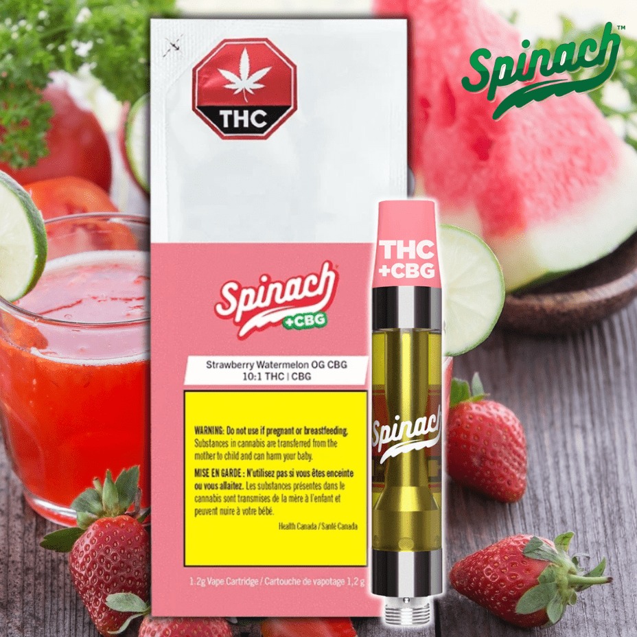 Spinach Strawberry Watermelon CBG Vape Cartridge - 1.2g Brandon Vape SuperStore and Cannabis Manitoba Canada