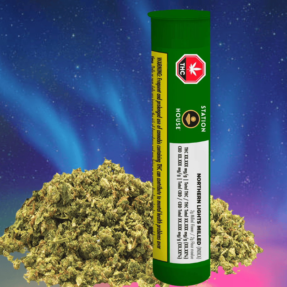 Station House Northern Lights Milled Flower-2g Brandon Vape SuperStore and Cannabis Manitoba Canada