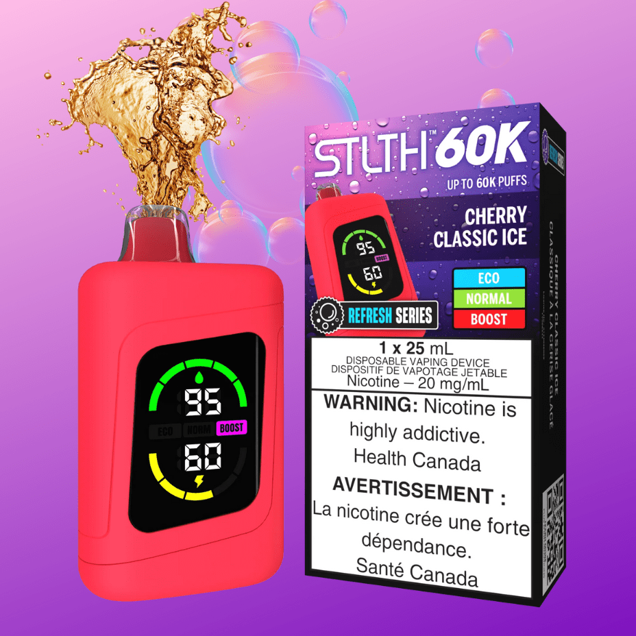 Stlth 60k Refresh Series Disposable Vape - Cherry Classic Ice 60000 Puffs / 20mg Brandon Vape SuperStore and Cannabis Manitoba Canada