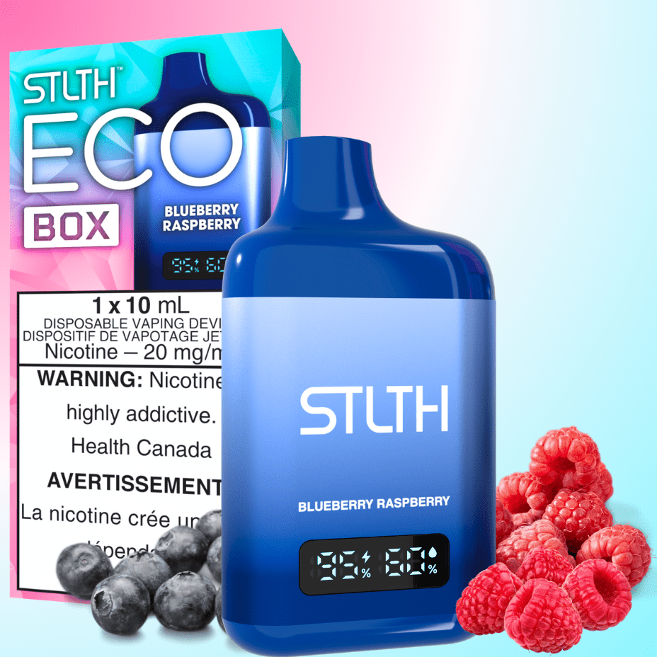 STLTH Eco Box Disposable Vape - Blueberry Raspberry 10mL / 20mg Brandon Vape SuperStore and Cannabis Manitoba Canada