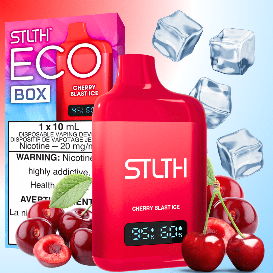 STLTH Eco Box Disposable Vape - Cherry Blast Ice 10mL / 20mg Brandon Vape SuperStore and Cannabis Manitoba Canada