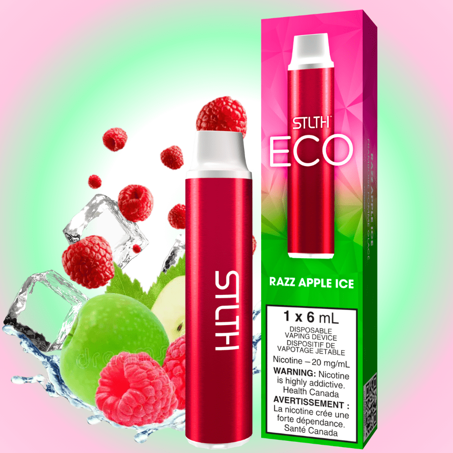 STLTH Eco Disposable Vape - Razz Apple Ice 6mL / 20mg Brandon Vape SuperStore and Cannabis Manitoba Canada