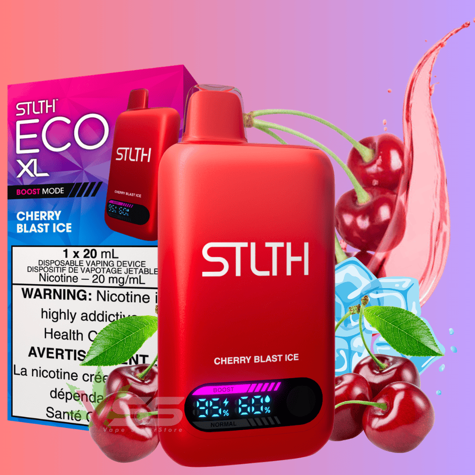 STLTH Eco XL Disposable Vape - Cherry Blast Ice Brandon Vape SuperStore and Cannabis Manitoba Canada