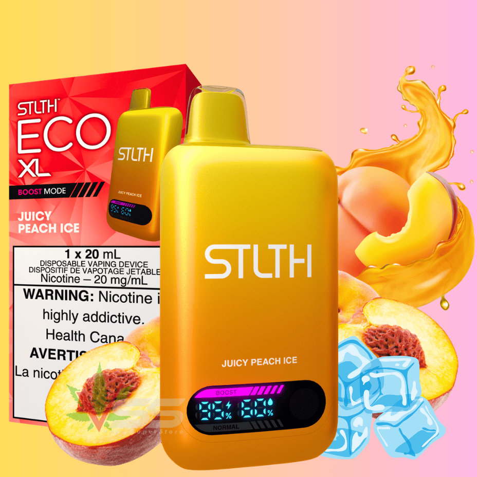 STLTH Eco XL Disposable Vape - Juicy Peach Ice Brandon Vape SuperStore and Cannabis Manitoba Canada