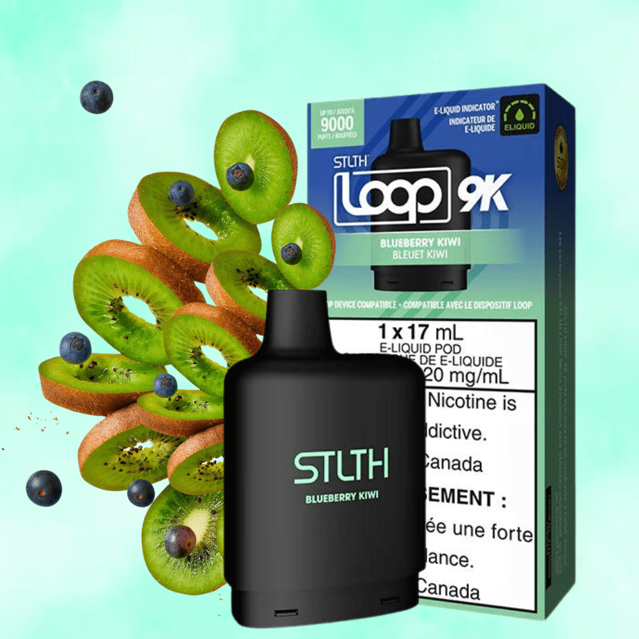 STLTH Loop 9k Pod-Blueberry Kiwi 17ml / 9000 Puffs Brandon Vape SuperStore and Cannabis Manitoba Canada