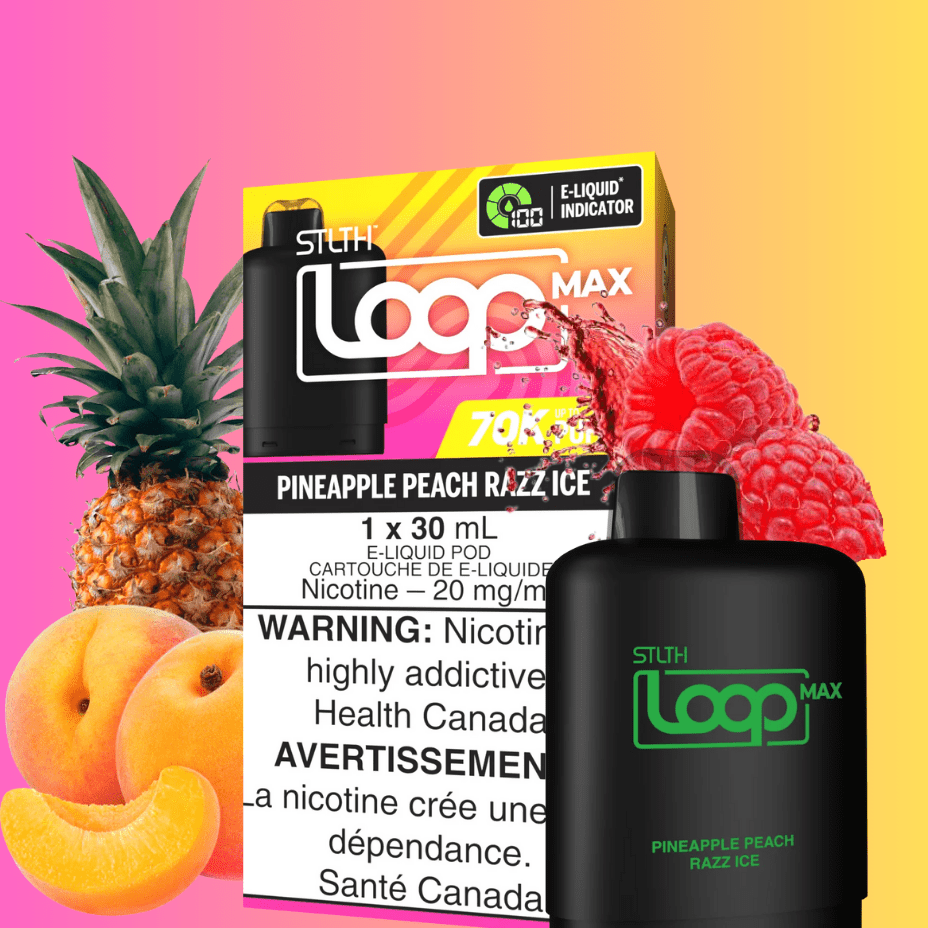 STLTH Loop Max 70k Pod - Pineapple Peach Razz Brandon Vape SuperStore and Cannabis Manitoba Canada
