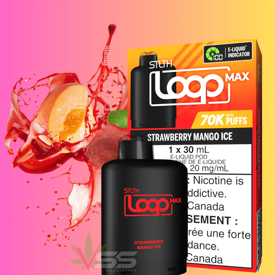 STLTH Loop Max 70k Pod - Strawberry Mango Ice Brandon Vape SuperStore and Cannabis Manitoba Canada