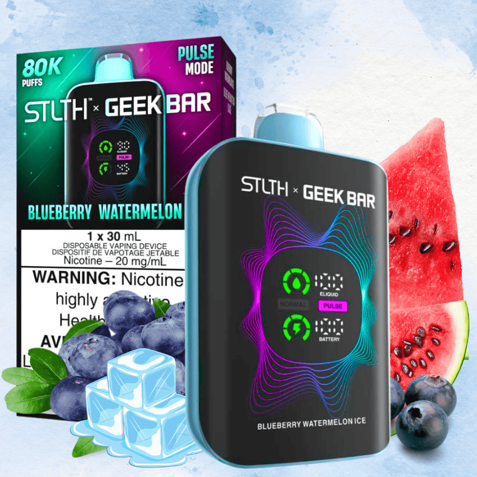 STLTH x Geek Bar 80K Disposable Vape - Blueberry Watermelon Ice 80000 Puffs / 20mg Brandon Vape SuperStore and Cannabis Manitoba Canada